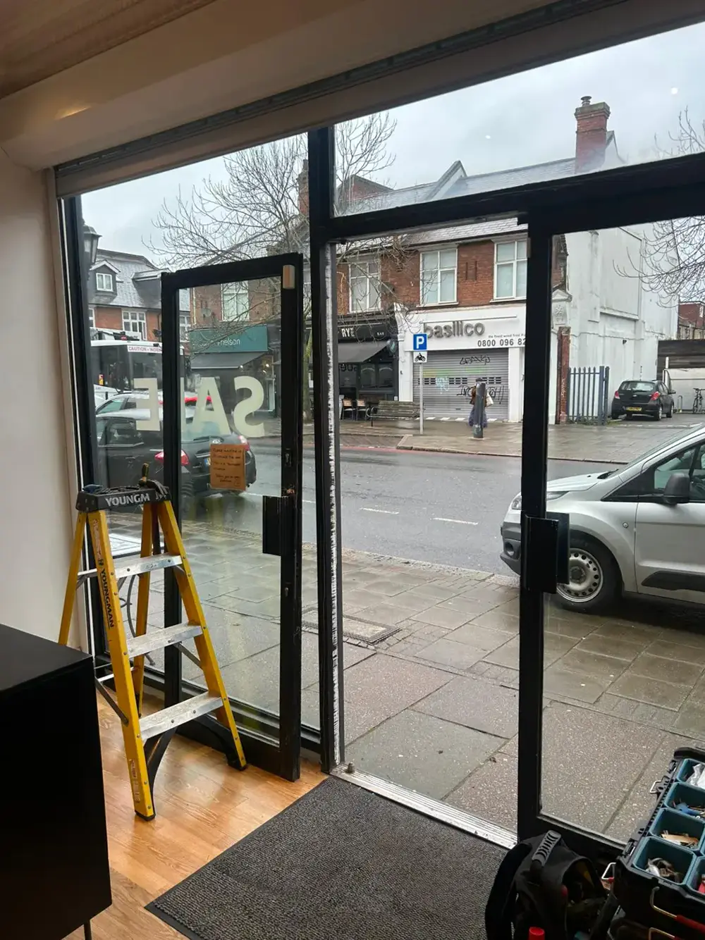 May Shop, London — <div class="projSlider-overlay">
              <span class="projSlider-tag">May Shop, London</span>
              <h3 class="projSlider-name">Dorma Transom Closer Repair</h3>